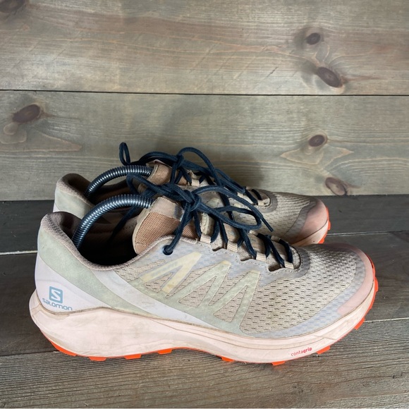 salomon sense ride 4 womens size 9.5 shoes orange athletic trail running sneaker - Picture 2 of 8